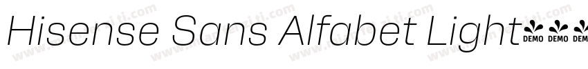 Hisense Sans Alfabet Light字体转换